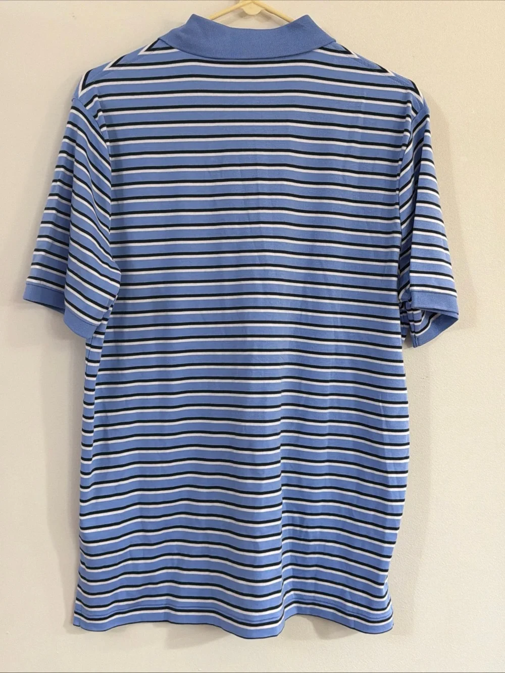 NWT MEN'S POLO RALPH LAUREN POLO SHIRT NAVY BLUE WHITE BLUE SIZE M